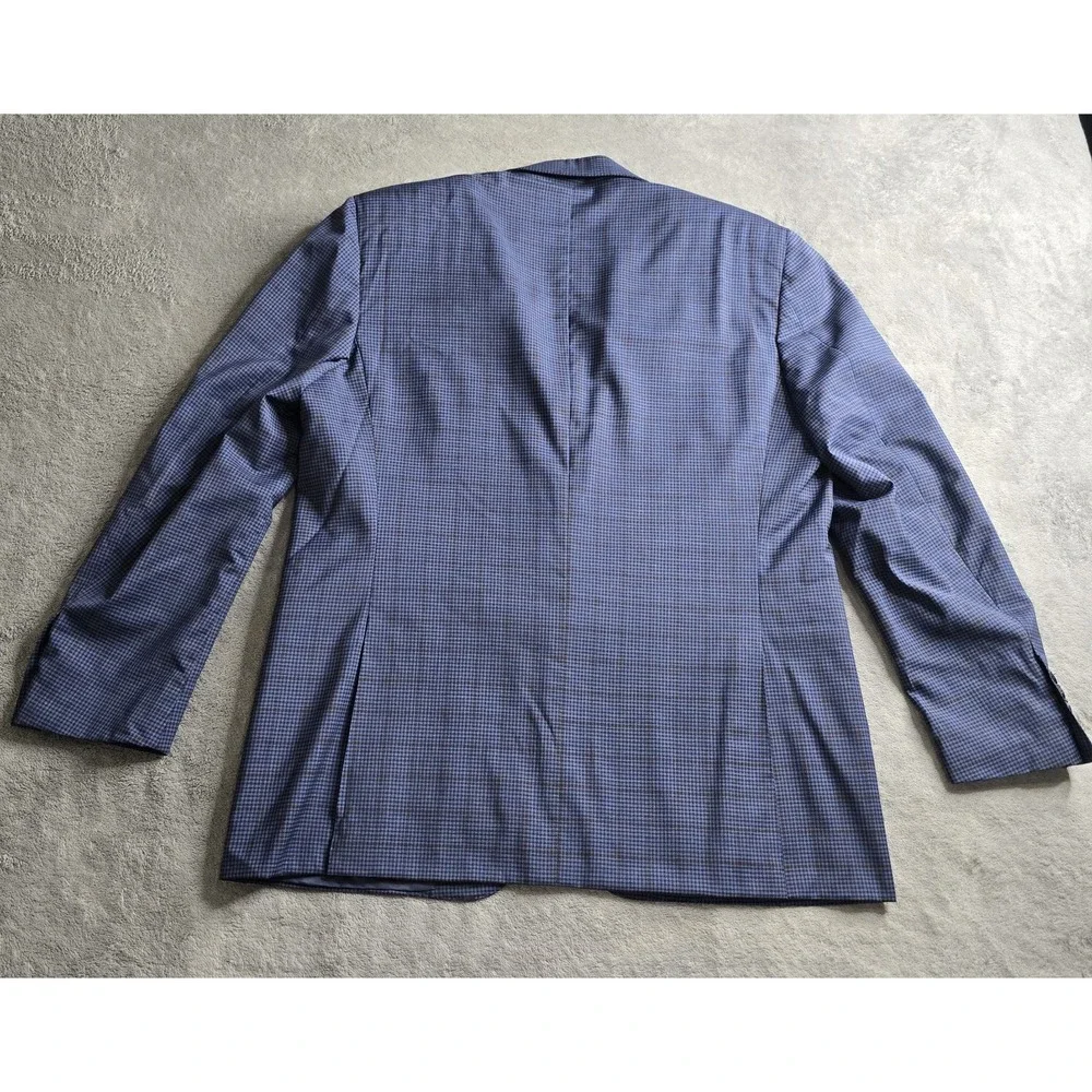 Canali 1934 Blazer Sportscoat Mens 46R Blue Plaid Italian Wool 2-Button